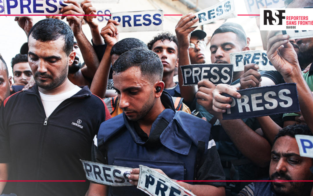 Plus de 130 organisations et médias, avec RSF et CPJ, appellent à l’ouverture de Gaza aux journalistes internationaux et à la protection des journalistes palestiniens